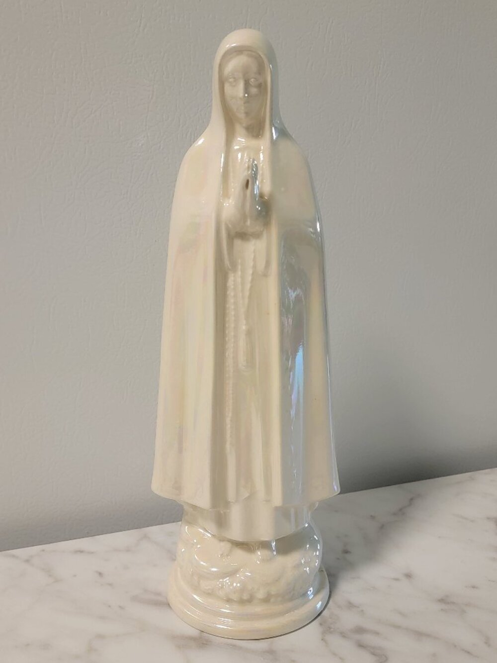 Vintage Holland Mold 10" Virgin Mary, Our Lady of Fatima Hand Painted Figurine.